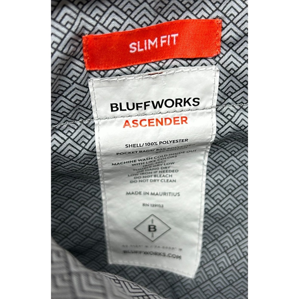 Bluffworks Ascender 5 Pocket Pants Mens 36x30 Gray Flat Front Stretch "Read" - Picture 7 of 15